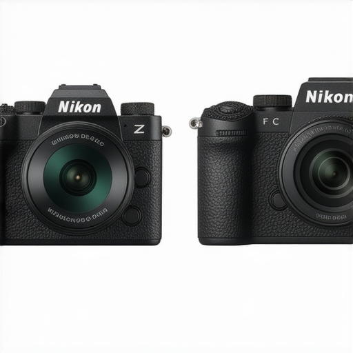 Nikon Z FC與Nikon Z系列相機並排展示，突出其復古設計與現代科技融合，強調影像性能與創作潛力，適合攝影愛好者探索攝影世界的魅力與技巧。