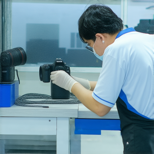 深水埗與旺角的相機維修推薦，專業技術人員正在為數碼相機進行維修，展示維修工具與設備，讓相機恢復新生，服務質量保證，致力滿足客戶需求。