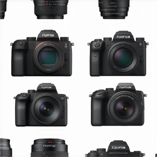 2024年Fujifilm相機與鏡頭推薦及用法指南，展示各款Fujifilm相機及鏡頭的外觀特寫，配合實拍示範，幫助攝影愛好者選擇合適設備進行創作。