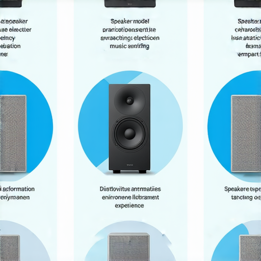 選擇完美音響箱的五個技巧圖示，展示不同音響箱的特點和適合的使用環境，幫助提升音樂體驗，強調音響選擇的重要性。