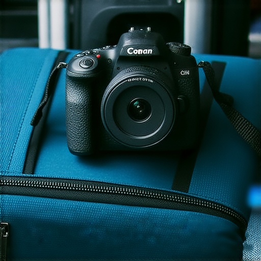 傻瓜相機在托運過程中的使用情境，探索拍攝技巧及安檢秘訣，展現相機、行李及安檢設備，呈現安全要求與旅行中的攝影樂趣。