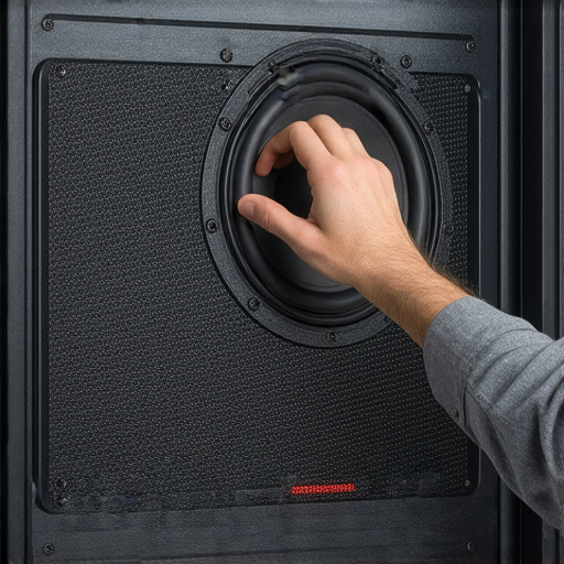 音響箱及其內部結構展示，專業技術人員正在調整音響設定，提升音質，顯示音響箱的秘密和技巧，讓聲音更動人，探索音質提升的專業服務。