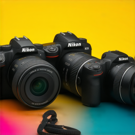 尼康相機系列展示，圖中包含Z FC相機、酷拍W300等型號，展示不同設計與功能，適合攝影愛好者從入門到專業師的需求，呈現尼康品牌多樣性與創新技術。