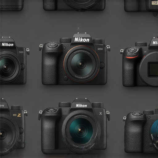 尼康相機系列介紹圖片，展示Z FC、W300、Coolpix及X系列相機，強調其設計特點、性能及功能，吸引攝影愛好者探索尼康多樣化的攝影選擇，使攝影更具趣味性。