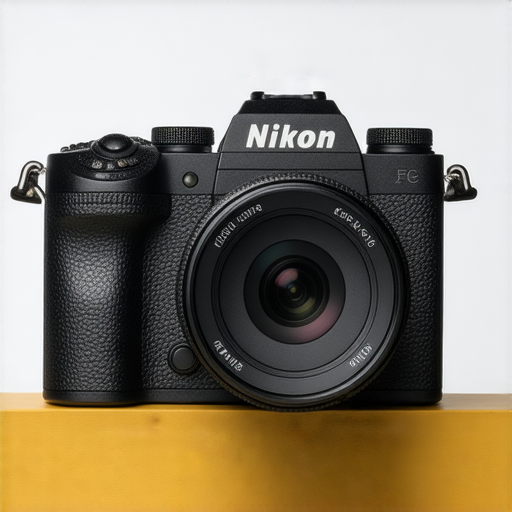 Nikon Z FC相機展示，設計復古卻融合現代技術，強調攝影專業服務，適合攝影愛好者與專業人士探索新技術和創作領域。