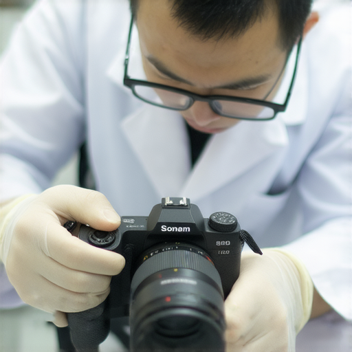 深水埗與旺角的專業相機維修服務人員專注於修復數碼相機，呈現精密的工具和專業技術，讓相機重獲新生的過程精彩呈現。