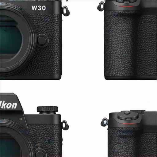 尼康Z fc與W300相機的隱藏功能展示圖，攝影愛好者探索新技術，背景為攝影器材，清晰呈現兩款相機特色及功能，邀請用戶點擊了解攝影新世界。