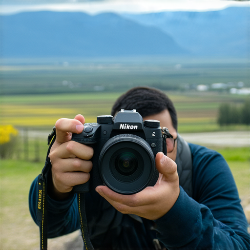 探索尼康Z fc相機的魅力，專業攝影服務展示攝影作品，讓創意無限延展，畫面中有攝影師專注拍攝，背景為美麗的風景，強調專業技術與創意。