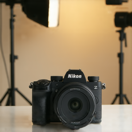 尼康Z FC相機展示，背景為攝影場景，顯示其優雅設計及專業性能，代表無限可能的創作潛力，完美適合攝影愛好者及專業人士，體驗獨特的專業服務。