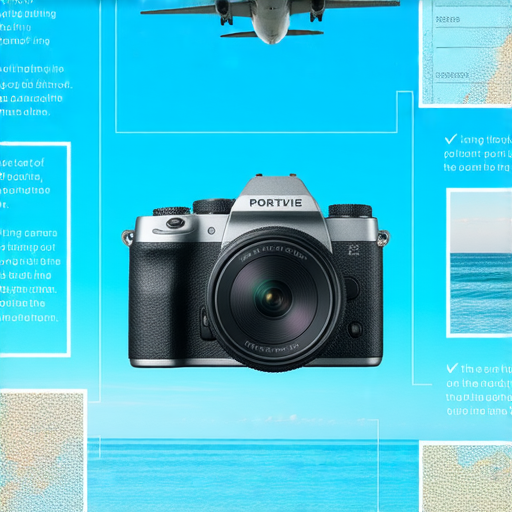 傻瓜相機的秘密介紹，搭乘飛機前必知的五大問題與專業建議，圖片中展示相機、飛行場景及旅行必備清單，幫助旅客了解使用傻瓜相機的要點。