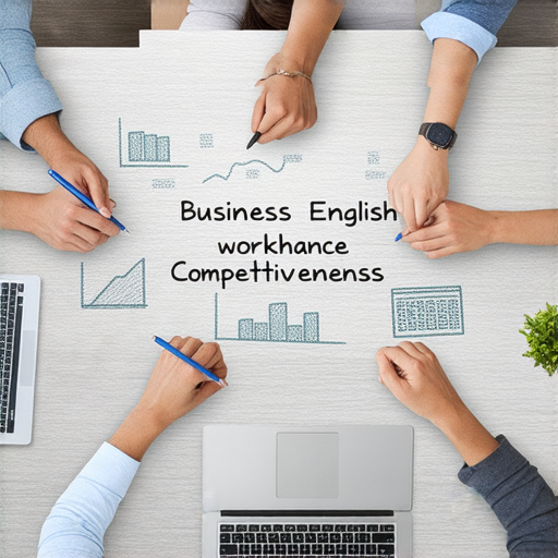 提升職場競爭力的商業英語課程與商務英語課程介紹圖片，展示學員在課堂上互動學習及實踐商業溝通技巧，強調提升職場能力與競爭力的重要性。