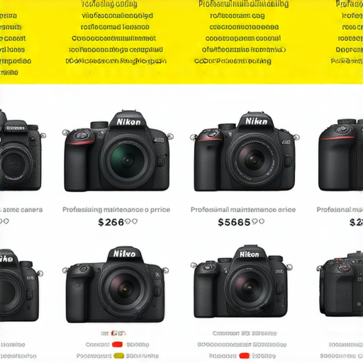 香港尼康相機價格大比拼圖，展示多款尼康相機及其價格，提供最划算購買攻略及專業保養服務的相關信息，助你輕鬆選購與維護相機。