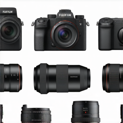 2024年Fujifilm相機推薦及鏡頭列表，展示多款相機及鏡頭的高清圖片，包含機型特性與鏡頭解析，幫助攝影愛好者選擇最佳設備。