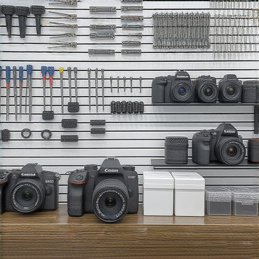深水埗與旺角優質相機維修服務展示，包含各種維修工具、專業技師檢查設備，價格標籤清晰顯示，強調相機維修的品質與信譽，適合攝影愛好者選擇的維修地點。