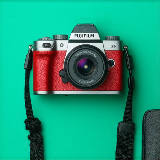 Fujifilm相機展示，強調即影即有的魅力，背景為攝影師捕捉瞬間的場景，傳遞攝影創作的樂趣與藝術之美，吸引攝影愛好者探索Fujifilm的產品。