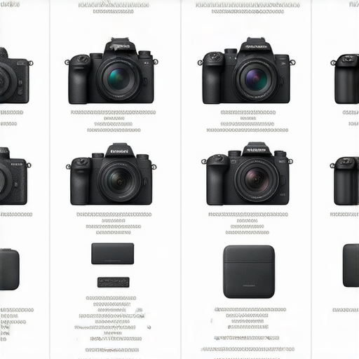 2024年富士相機及配件推薦與比較圖，展示各型號富士相機及其熱門配件，強調相機性能、設計及使用場景，幫助消費者選擇最佳攝影設備。