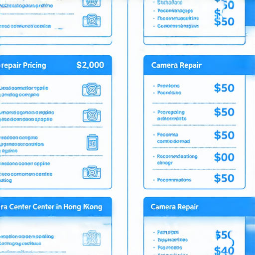 香港各區相機維修中心價格一覽，展示不同維修服務的列表，包含專業維修價格及推薦，幫助攝影愛好者選擇合適維修中心。