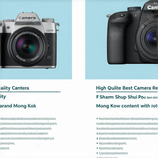 深水埗與旺角相機維修中心比較圖，展示兩地的專業服務與維修費用，顯示各自的優勢與特色，幫助消費者選擇最佳相機維修點。