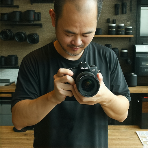 深水埗與旺角的頂尖相機維修店內部，專業技師正在仔細檢查相機，提供高品質的維修服務，讓你的相機重煥生機，展現專業技術與細緻服務。