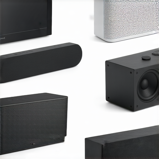 選擇合適的音響箱提升音樂體驗的圖片，展示不同類型的音響箱，包含便攜式、家庭劇院和專業音響設備，呈現音質的細節與設計，幫助消費者做出明智選擇。
