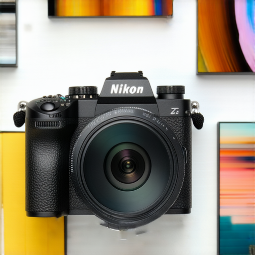 Nikon Z fc相機展示於創意工作室環境中，藝術家正在探索影像藝術的可能性，專業服務提升創作靈感，解鎖無限的影像表達潛力。