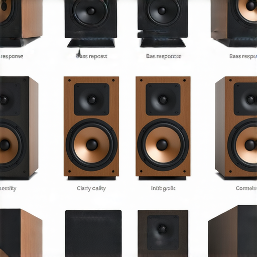 音響箱選擇技巧與音質提升指南的圖片，展示不同類型的音響箱，強調音質提升要素，適合音樂愛好者與音響設備選擇者參考。