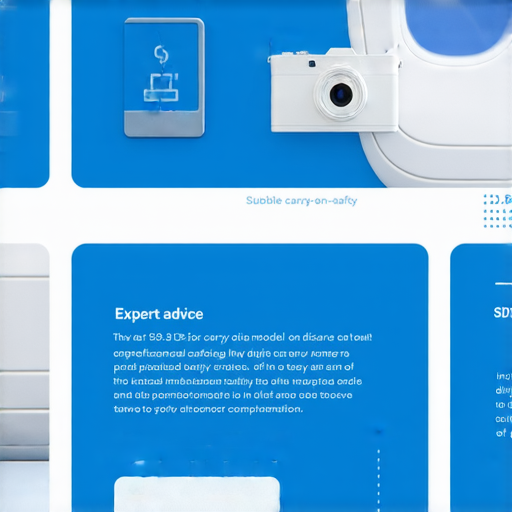 傻瓜相機在飛機上的攜帶政策詳解，展示傻瓜相機與飛機的結合場景，顯示安全檢查標誌，提供專業建議，幫助旅行者了解飛行安全規定。