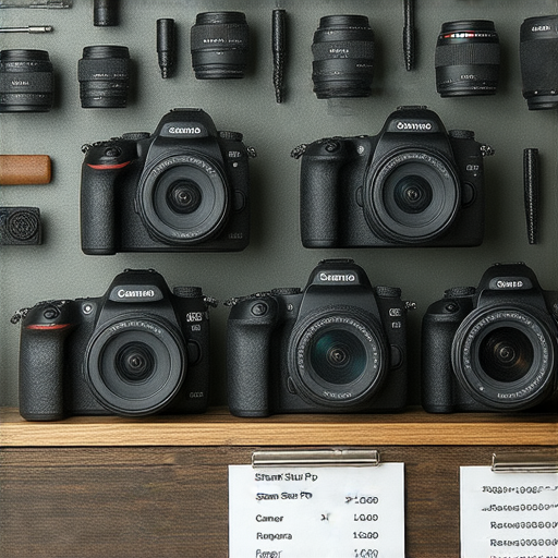 深水埗專業相機維修團隊為顧客提供高品質維修服務，展示相機維修過程及工具，並附上維修價錢說明，幫助相機愛好者快速了解維修方案。