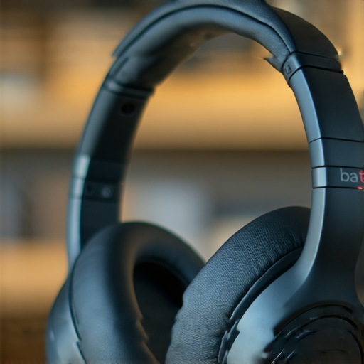 選擇完美的Beats耳機，提升你的音樂體驗，耳機展示在舒適的環境中，背景模糊，重點突出耳機的設計與顏色，配合音樂主題，彰顯時尚與音質。