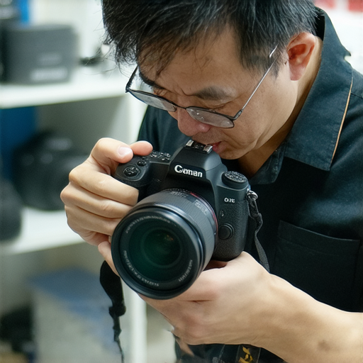 深水埗與旺角專業相機維修服務，技術人員正在檢查相機，提供專業建議與價格查詢，讓您的相機恢復最佳狀態，讓攝影愛好者無需擔心。