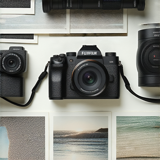 Fujifilm 相機入門指南的封面圖片，展示多款 Fujifilm 相機，搭配色彩繽紛的攝影作品，邀請攝影愛好者探索即影即有的攝影魅力，提升拍攝技巧，開啟精彩攝影旅程。