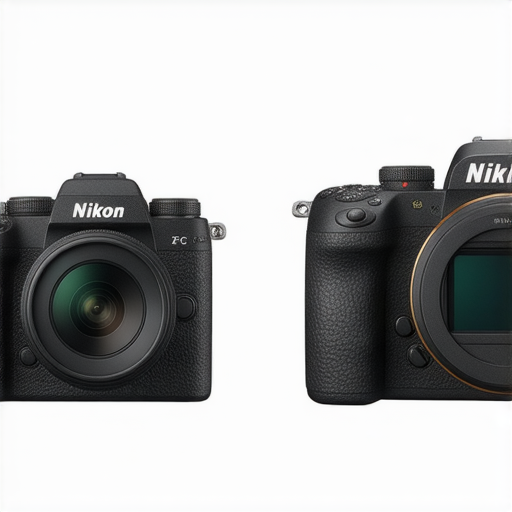 尼康 Z FC 相機與 W300 相機的展示，專業攝影服務專注於捕捉每個瞬間，提供最佳拍攝體驗，並揭示攝影背後的技術與藝術。