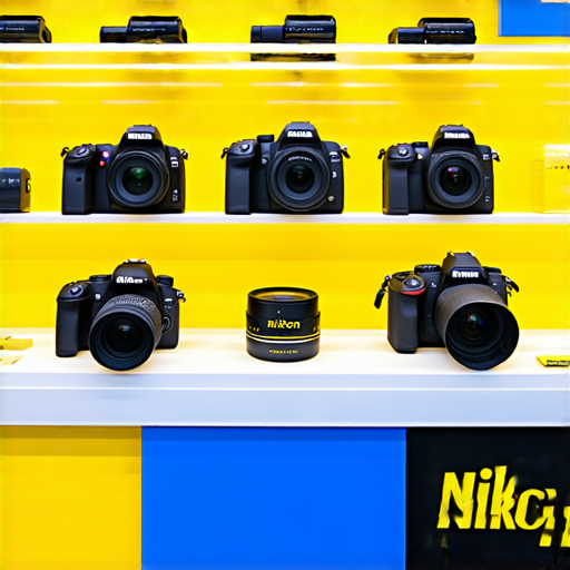香港Nikon相機展示，介紹其驚人價位與專業保養服務，圖片中展現多款Nikon相機及配件，吸引消費者立即了解優惠與售後服務。