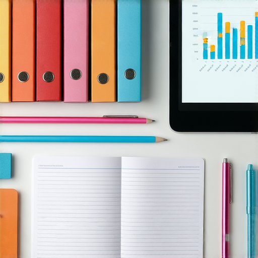 提升商業英語能力的商務英語課程推薦圖片，展示多種課程資料夾、筆記本和筆，強調專業學習環境，助力商務人士提高英語溝通技巧及商業表達能力。