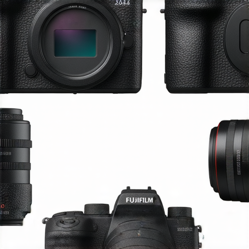 Fujifilm相機展示，強調2024年最佳推薦與專業服務，展現相機細節及特色，吸引攝影愛好者探索多樣的拍攝選擇與創意風格。