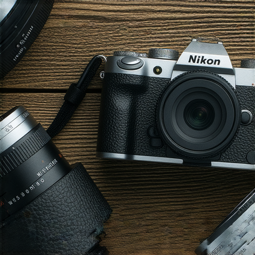 尼康Z FC相機特寫，展示其復古設計與先進功能，尼康W300具防水特性，适合戶外拍攝，Coolpix系列多款型號呈現不同色彩與特性，展現尼康相機系列的魅力與多樣性。